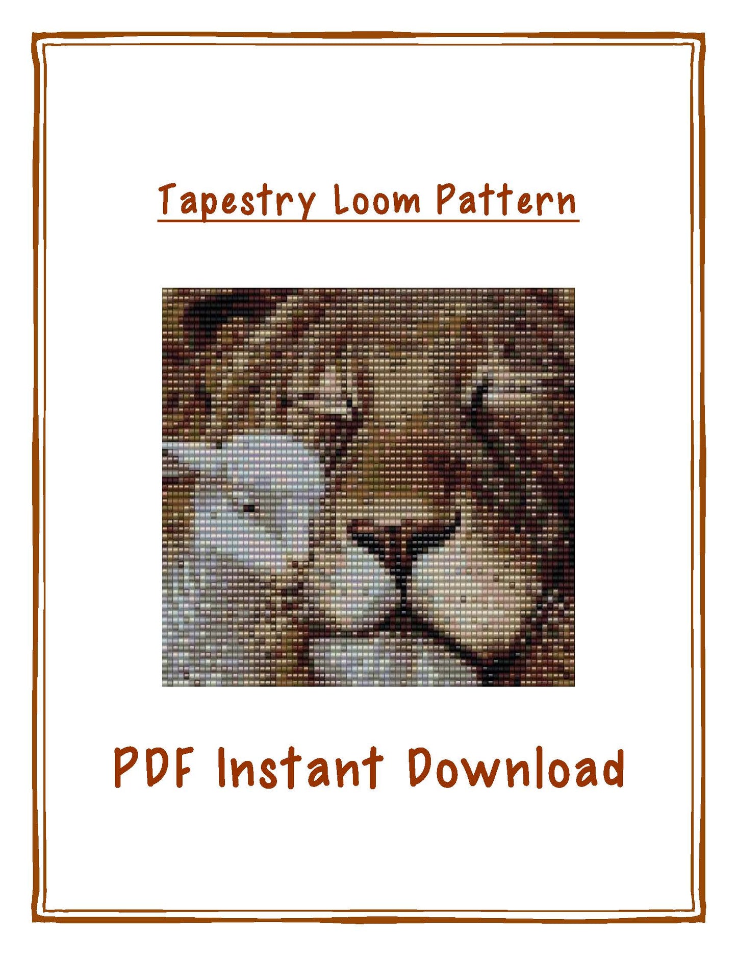 Bead Loom Pattern, My Sheep, Miyuki Delica, Instant Download, beaded tapestry